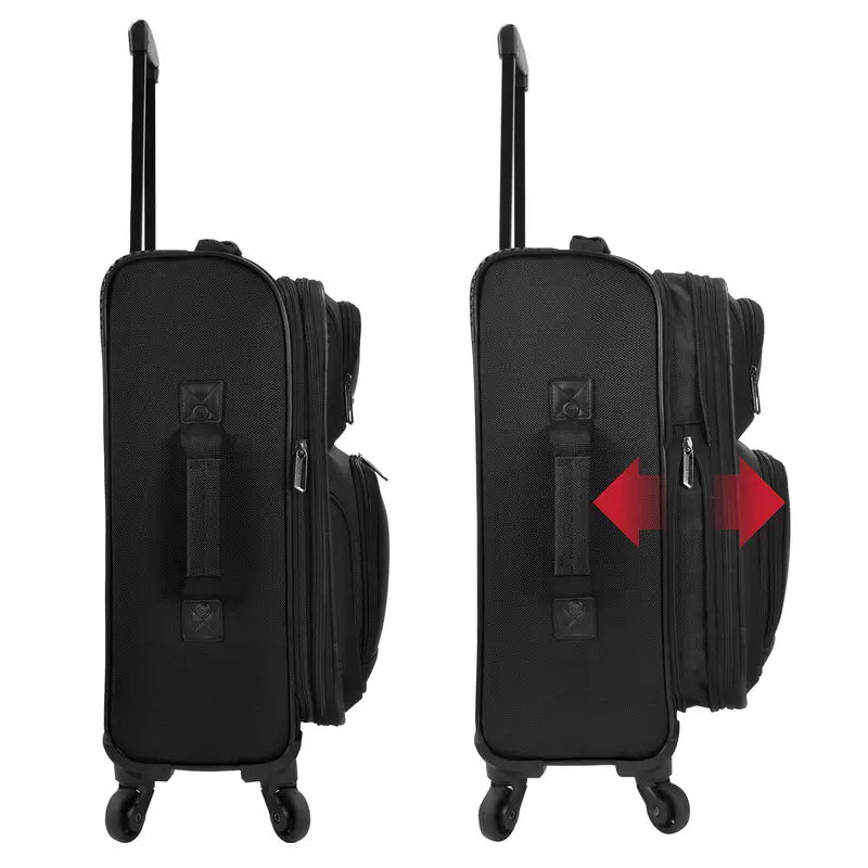 2-Piece Polyester Suitcase Luggage w/ Tote [FREE-Click for details]