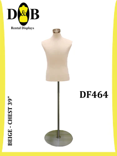 B-Dress Form, Beige, Size 39", Male, DF464