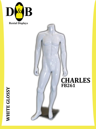 Headless Full Body  White Glossy Male CHARLES FB261