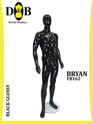 Egghead Full Body  Black Glossy Male, BRYAN FB162