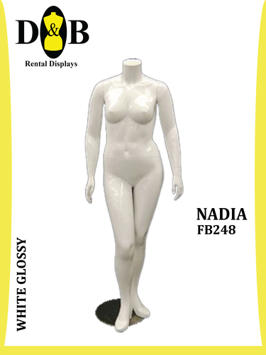 Headless Full Body  White Glossy  Female NADIA FB248